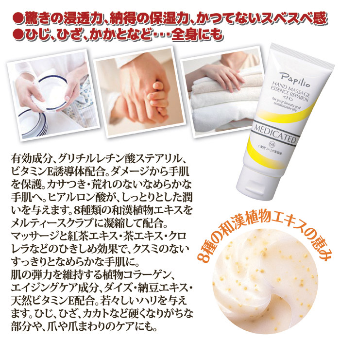 パピリオ化粧品 ハンドマッサージエッセンスリペアN ハーフサイズ