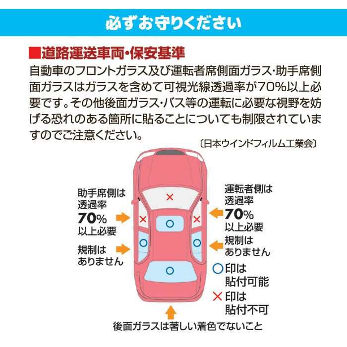 車用 貼って簡単 目かくしメッシュ