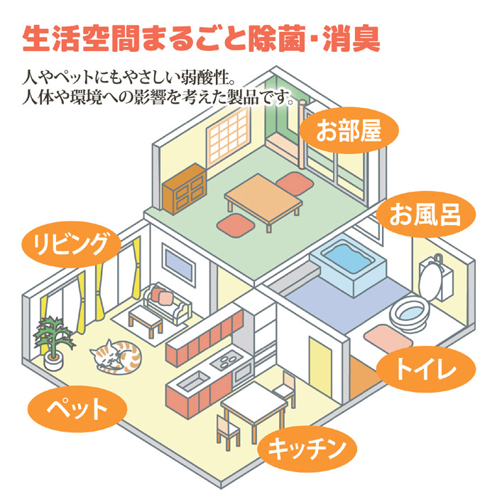 除菌パウダー 業務用ウイレス・シュッシュ 5包入 ゆうパケットで送料無料