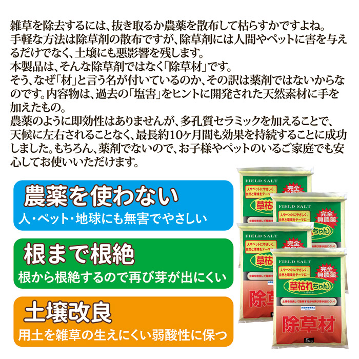 除草材 草枯れちゃん 5kg×4袋セット｜ 株式会社 後藤｜自社商品を