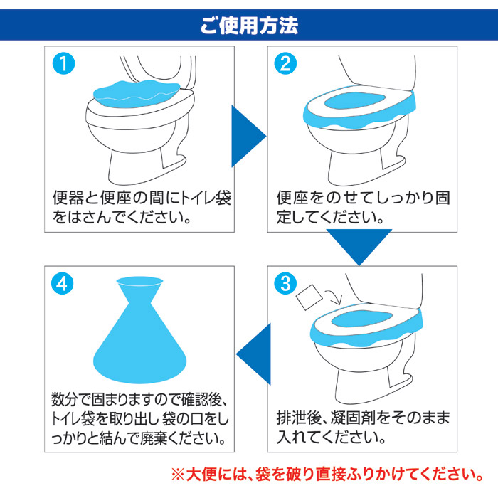 非常用トイレ セルレット 4回分セット S-4F