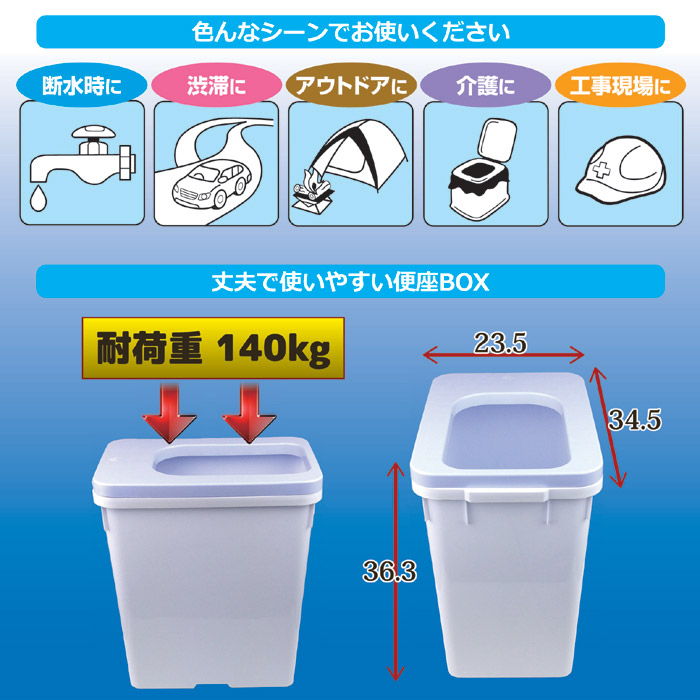 (限定生産)セルレット 非常用トイレ便座セット