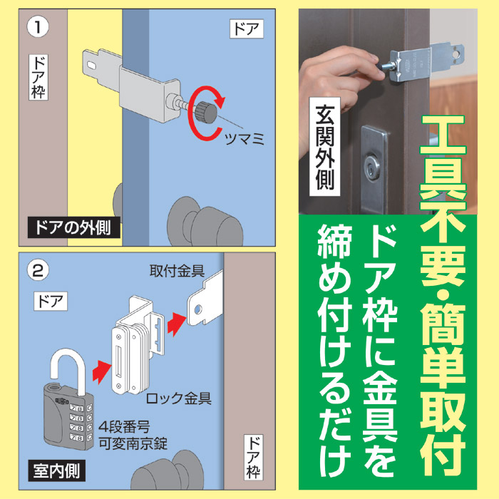 ひとりで出掛けないで(外開き一枚扉用)